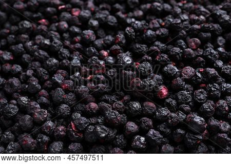 Closeup Of Freeze Dried Blueberries As Background