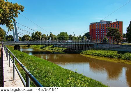 Nitra, Slovakia - 06.16.2022: View Of The Slovak City Of Nitra. View Of The City And The River Nitra