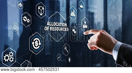 Allocation Of Resources. Marketing Planning Strategy Concept. Business Technology