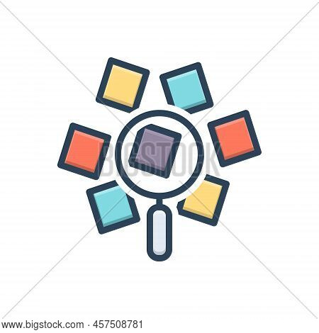Color Illustration Icon For Mysterious Occult  Secret Secrecy Enigma Arcanum Weird Secretive Puzzlin