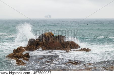 Forty Foot, A Promontory On The Southern Tip Of Dublin Bay At Sandycove, County Dublin, Ireland