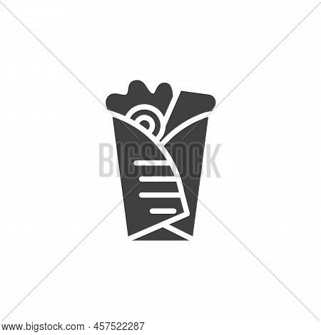 Shawarma Roll Vector Icon. Filled Flat Sign For Mobile Concept And Web Design. Shawarma Tortilla Gly
