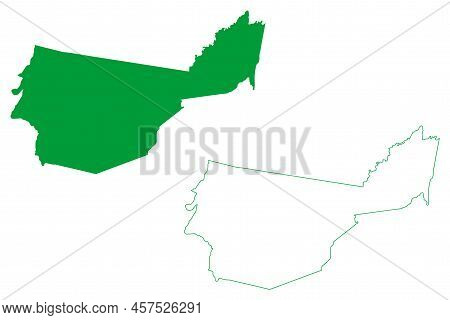 Urucuca Municipality (bahia State, Municipalities Of Brazil, Federative Republic Of Brazil) Map Vect