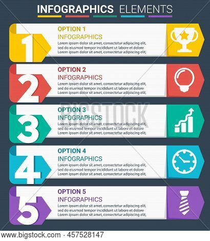 Infographics Element Design The Number Top Five