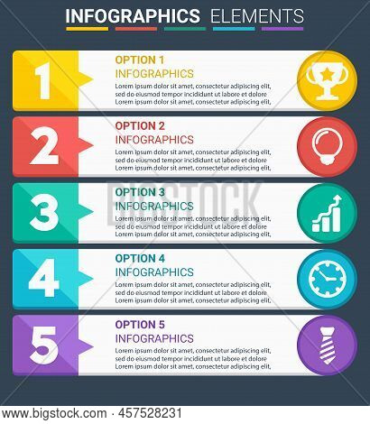 Infographics Element Design The Number Top Five