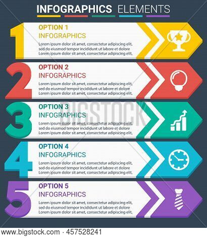 Infographics Element Design The Number Top Five