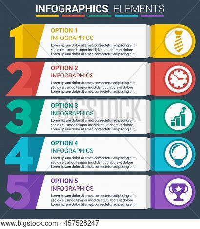 Infographics Element Design The Number Top Five