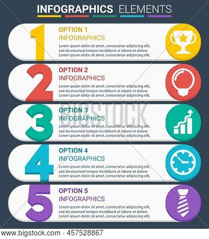Infographics Element Design The Number Top Five(multiple Values)