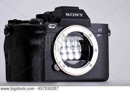 Bangkok, Thailand - 9 Jun 2022, The Sony A7 Iv Is The Fourth Generation Of The Company's Core A7 Ful