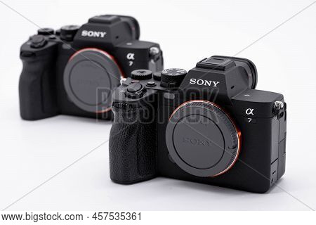 Bangkok, Thailand - 9 Jun 2022, The Sony A7 Iv Is The Fourth Generation Of The Company's Core A7 Ful