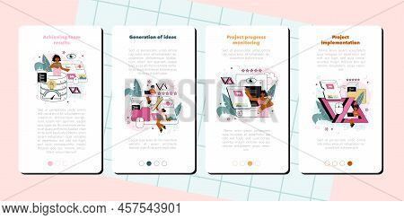 Back End Development Mobile Application Banner Set. Software Development