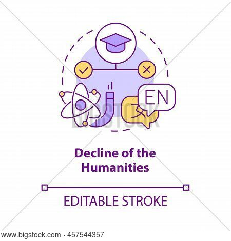 Decline Of Humanities Concept Icon. Impractical Discipline. Issue In Higher Education Abstract Idea 