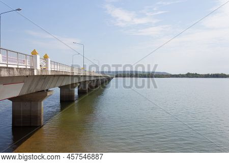 Thep Sada Bridge The Longest River Bridge In The Country.