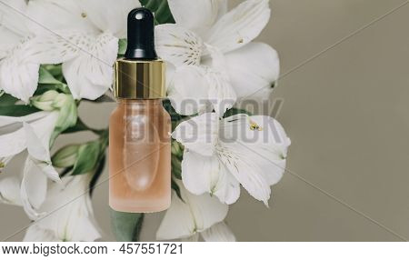Natural Serum. Concept Of Cosmetic Injection Is Hyaluronic Acid, Botulin, Serum.