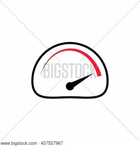 Illustration With Arrow Full Tank. Vector Illustration. Stock Image.