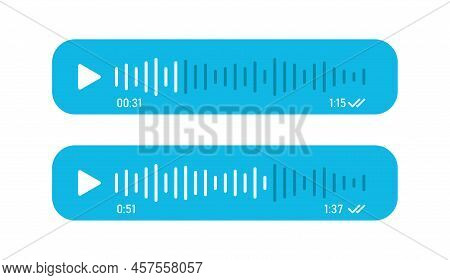 Audio Recording. Audio Track With Time. Vector Illustration. Stock Image.
