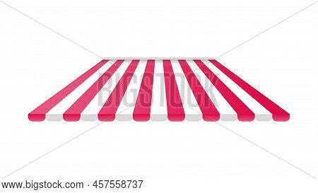 Red Striped Roof. Vector Illustration. Stock Image.