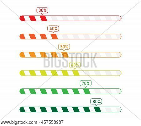 Loading Scale Set For Web Design. Vector Illustration. Stock Image.