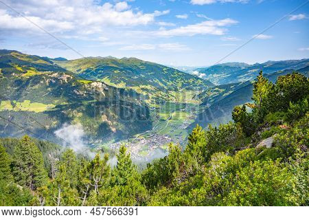 Zillertal Valley View From Ahorn, Austrian Alps, Austria