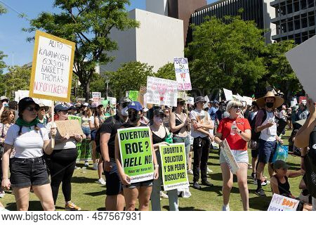 Los Angeles, Ca - May 18 2022:  Bans Off Our Bodies Abortion Rights Rally