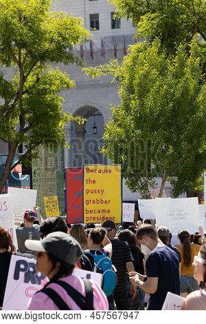 Los Angeles, Ca - May 18 2022:  Bans Off Our Bodies Abortion Rights Rally