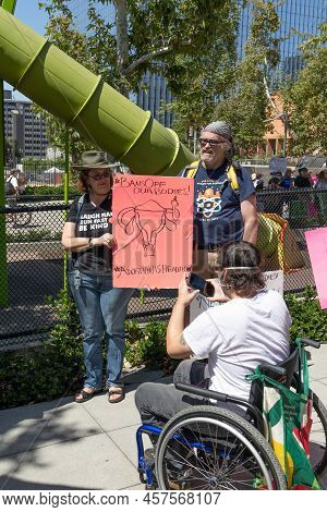 Los Angeles, Ca - May 18 2022:  Bans Off Our Bodies Abortion Rights Rally