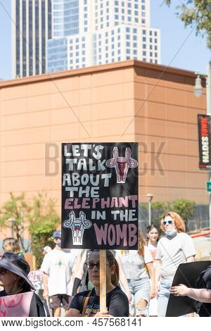 Los Angeles, Ca - May 18 2022:  Bans Off Our Bodies Abortion Rights Rally
