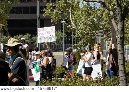 Los Angeles, Ca - May 18 2022:  Bans Off Our Bodies Abortion Rights Rally