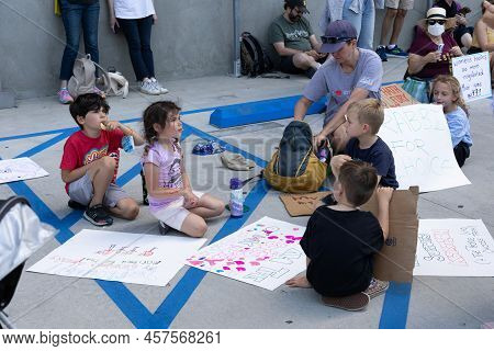 Los Angeles, Ca - May 18 2022:  Bans Off Our Bodies Abortion Rights Rally