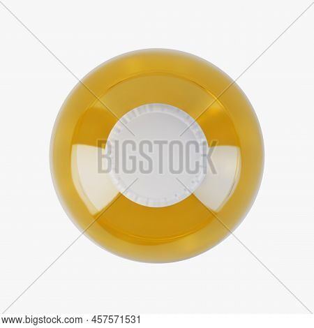 An Irregular Shaped Plastic Two Liter Orange Soda Bottle On An Isolated White Studio Background - 3d