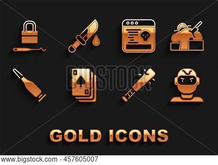 Set Playing Cards, Murder, Thief Mask, Baseball Bat With Nails, Bullet, System Bug, Lock Picks For L