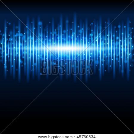 Soyut mavi dalga geçmiş. Raster vektör sürüm sürümünden.