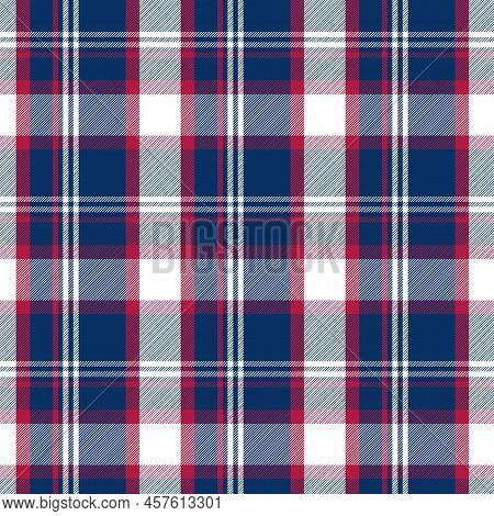 Plaid Seamless. Pastel Gingham Pattern. Background For Memory Day, Independens Usa. Wallpaper, Blank
