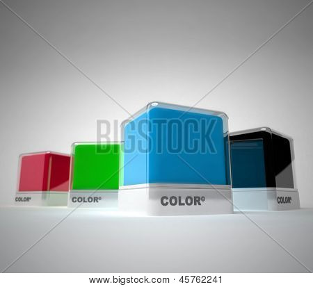 Design color blocks in a variety of colors