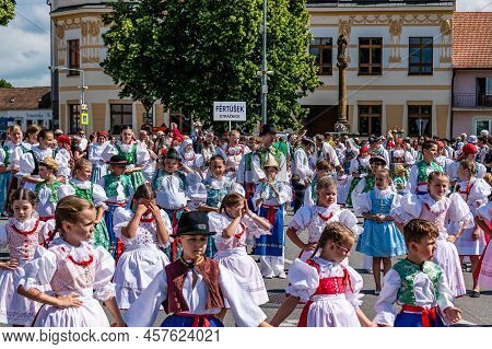 Many Children In Folk Costume Take Part In The Festival