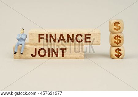 Business Concept. Cubes With The Image Of The Symbol Of The Dollar, On The Blocks With The Inscripti