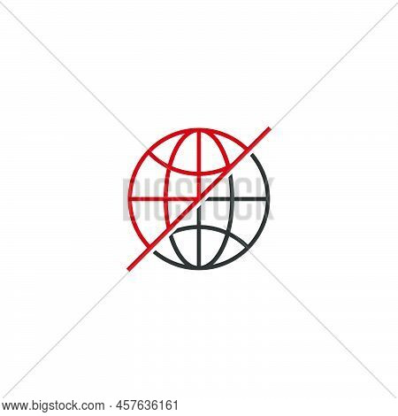 Signal Disconected, Signal Cut Off Icon Template