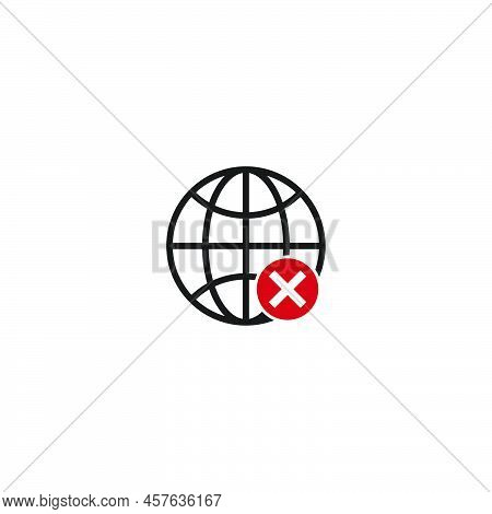 Signal Disconected, Signal Cut Off Icon Template