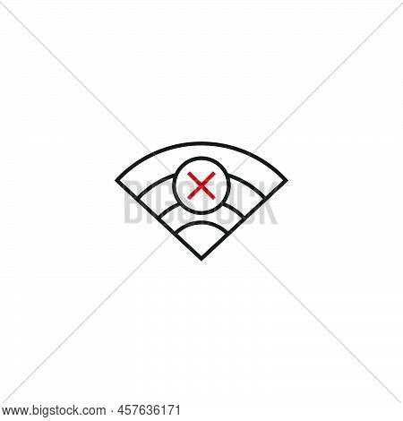 Signal Disconected, Signal Cut Off Icon Template