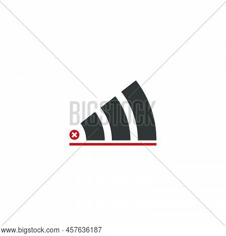 Signal Disconected, Signal Cut Off Icon Template