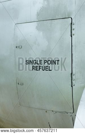 Single Point Refuel Decal On An Old Aircraft.