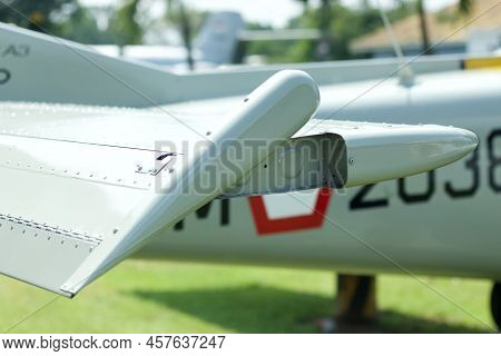 Close Up Image Of An Airfoil Of An Old Aircraft.