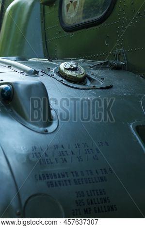 Aircraft Fuel Tank Decal Of An Old Airplane