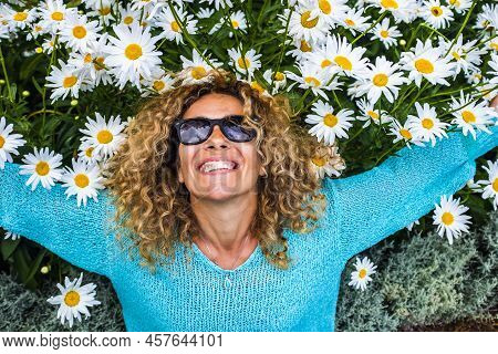 People And Happiness Concept Lifestyle With Happu And Cheerful Adult Beautiful Caucasian Young Woman