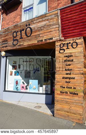 Prestatyn, Uk. Jun 22, 2022. Gro Ethical Are A Vegan Hair Salon. They Offer Eco Friendly Services.