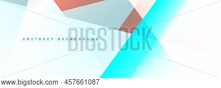 Pastel Light Colorful Abstract Background. Light Coloured Abstract Modern Wide Banner With Geometric