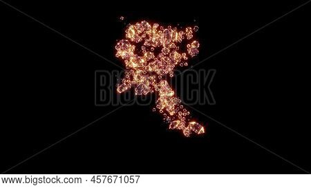 Rupee Sign With Strong Gold Shine - Fashion Brilliants Alphabet, Isolated - Object 3d Illustration