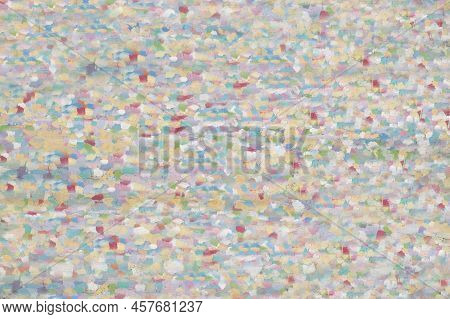 Abstract Colored Background In Pastel Colors - Small Spots Of Pale Red, Green, Yellow, Blue, White C