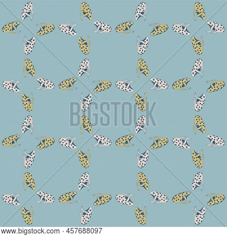 Round Ribbits Frog Repeat Vector Pattern Print