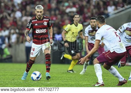 Rio, Brazil - July 06, 2022: De Arrascaeta Player In Match Between Flamengo (bra) Vs Tolima (arg) By